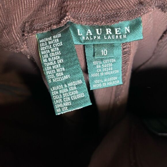 Lauren Ralph Lauren Brown Corduroy Henley and Corduroy Midi Skirt Set - Picture 2 of 8